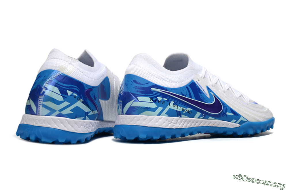 Nike Phantom GX 2 Elite TF Football Shoes - White/Blue 6