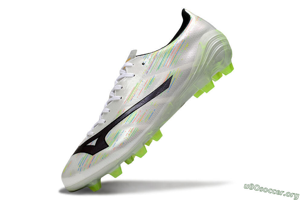 Mizuno Alpha Beta FG Football Boots - White/Pink/Yellow 5