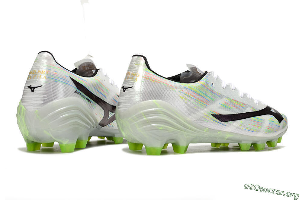 Mizuno Alpha Beta FG Football Boots - White/Pink/Yellow 6