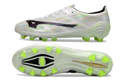 Mizuno Alpha Beta FG Football Boots - White/Pink/Yellow
