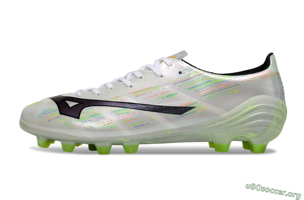 Mizuno Alpha Beta FG Football Boots - White/Pink/Yellow 3