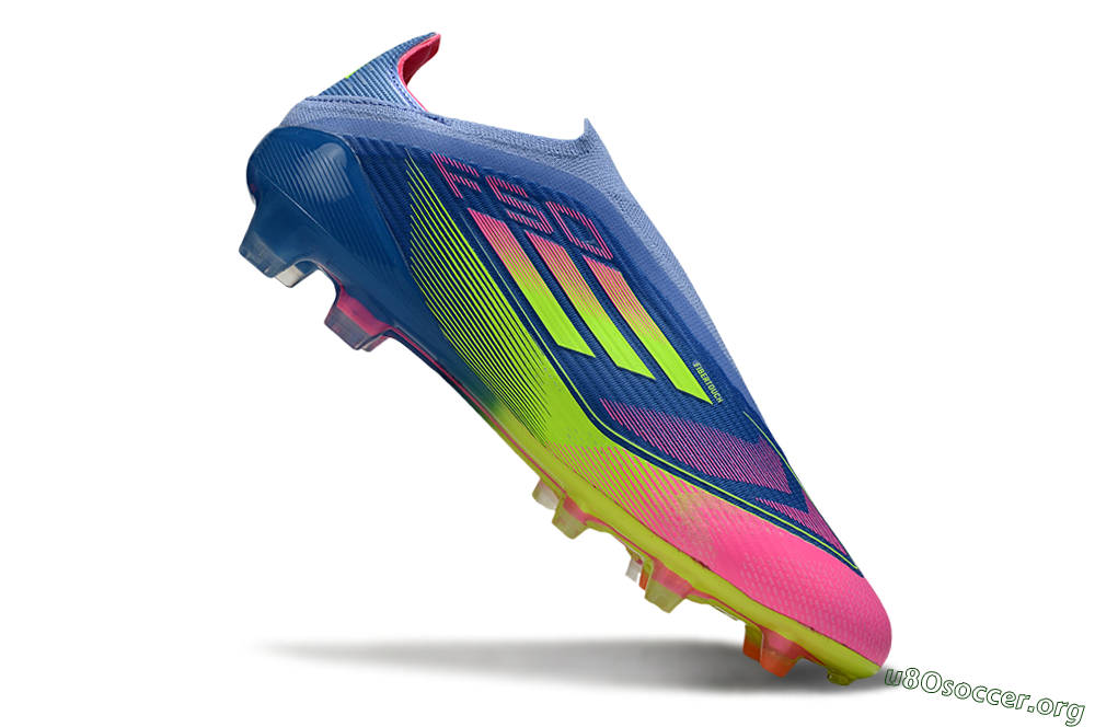 Adidas F50 Elite Laceless FG Football Boots - Blue/Yellow/Pink 5