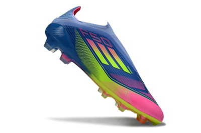 Adidas F50 Elite Laceless FG Football Boots - Blue/Yellow/Pink