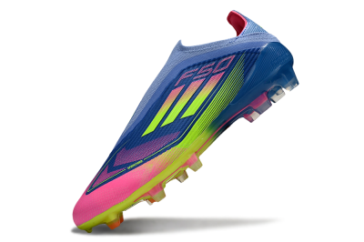 Adidas F50 Elite Laceless FG Football Boots - Blue/Yellow/Pink