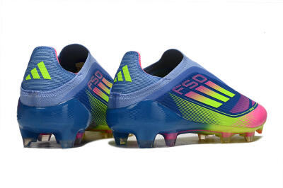 Adidas F50 Elite Laceless FG Football Boots - Blue/Yellow/Pink