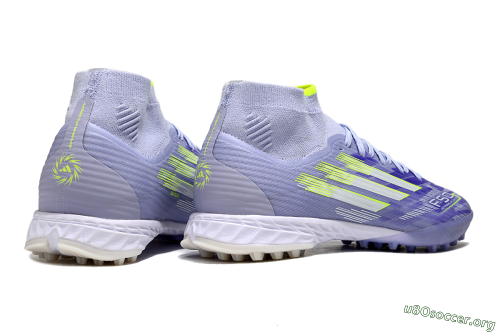 Adidas F50 Elite Mid TF Football Shoes - Purple/Silver/Yellow 6