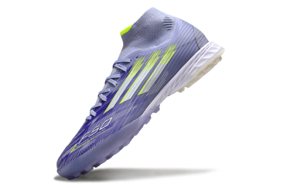 Adidas F50 Elite Mid TF Football Shoes - Purple/Silver/Yellow