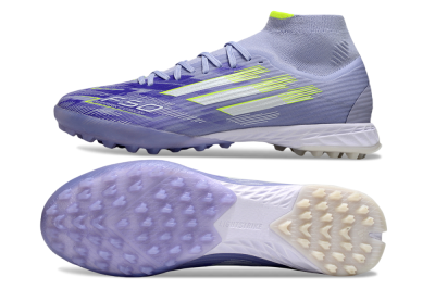 Adidas F50 Elite Mid TF Football Shoes - Purple/Silver/Yellow