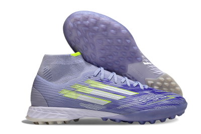 Adidas F50 Elite Mid TF Football Shoes - Purple/Silver/Yellow