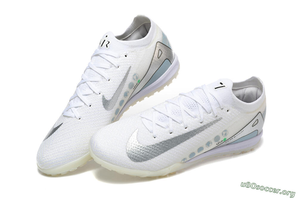 Nike Air Zoom Mercurial Vapor 16 Elite TF Football Shoes - Beige/Silver/White 6