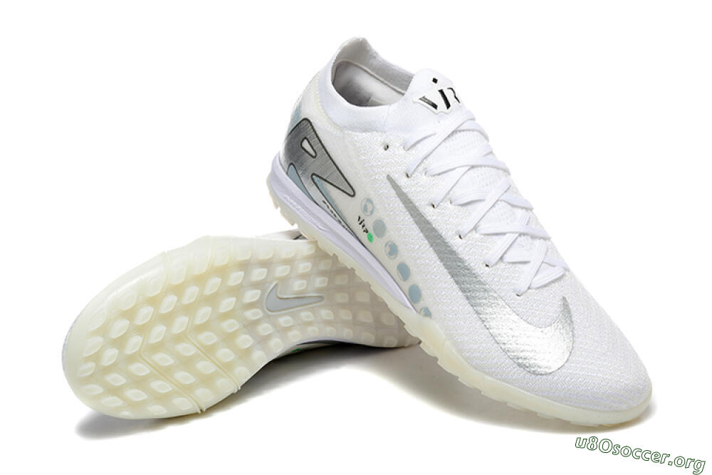 Nike Air Zoom Mercurial Vapor 16 Elite TF Football Shoes - Beige/Silver/White 4