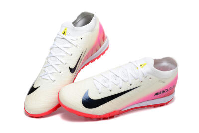 Nike Air Zoom Mercurial Vapor 16 Elite TF Football Shoes - Beige/Black/Pink