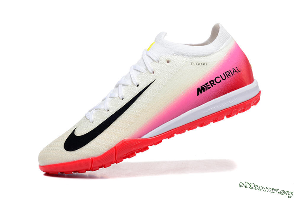 Nike Air Zoom Mercurial Vapor 16 Elite TF Football Shoes - Beige/Black/Pink 8