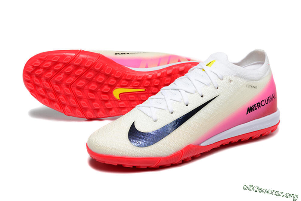 Nike Air Zoom Mercurial Vapor 16 Elite TF Football Shoes - Beige/Black/Pink 0