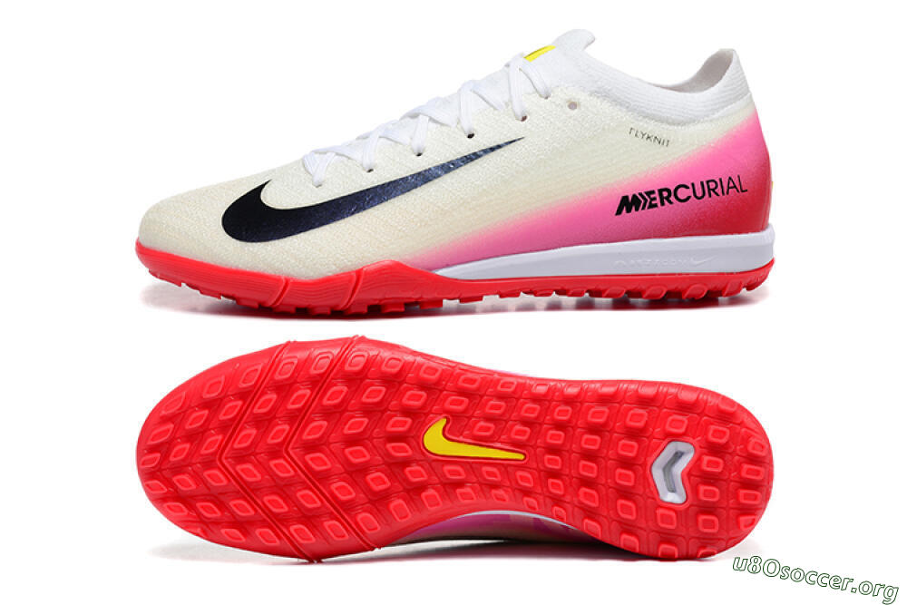 Nike Air Zoom Mercurial Vapor 16 Elite TF Football Shoes - Beige/Black/Pink 1