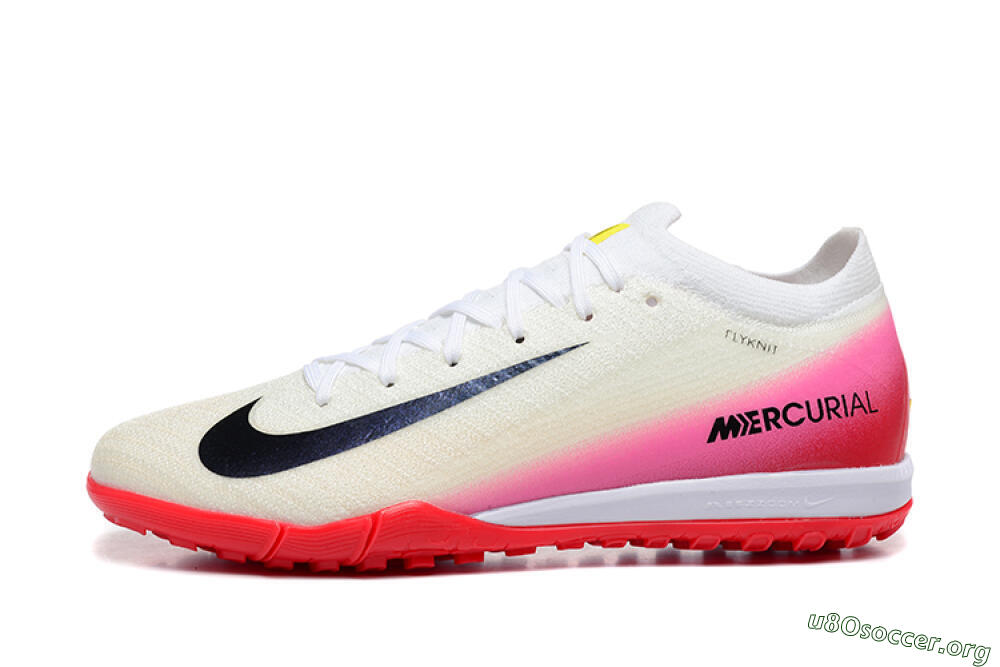 Nike Air Zoom Mercurial Vapor 16 Elite TF Football Shoes - Beige/Black/Pink 3
