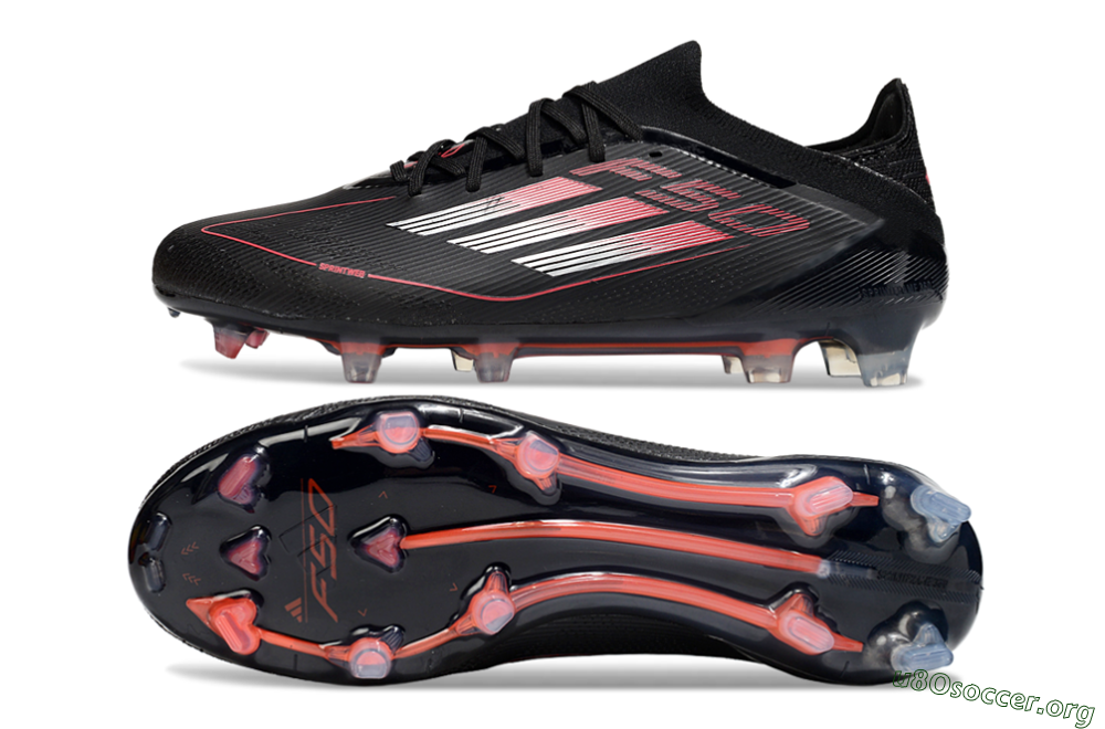Adidas F50 Elite FG Football Boots - Black/Silver/Red 1