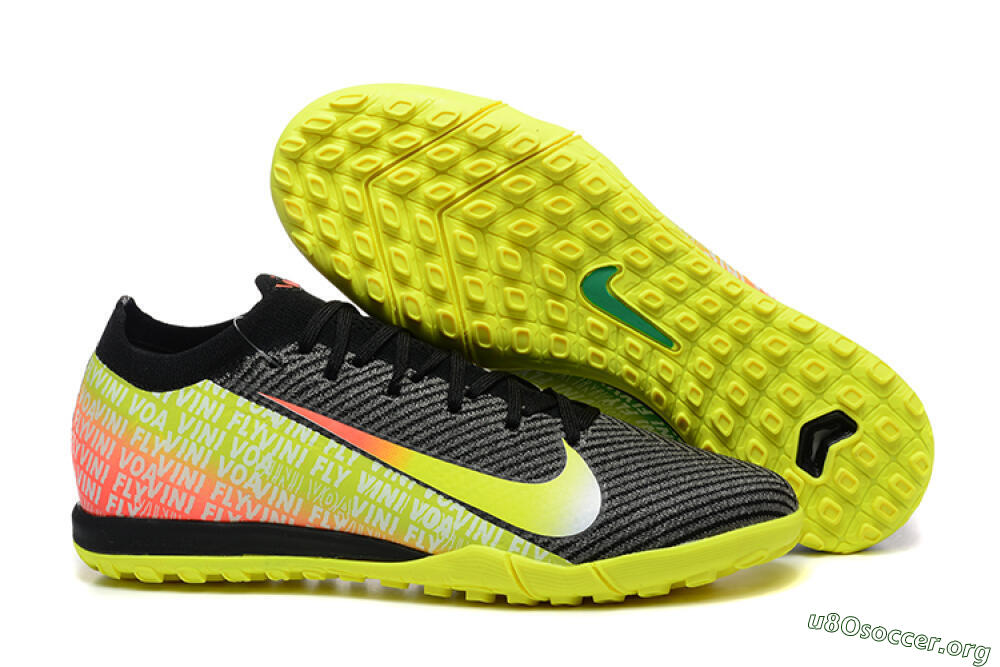 Nike Air Zoom Mercurial Vapor 16 Elite TF Football Shoes - Black/Yellow/Red 2