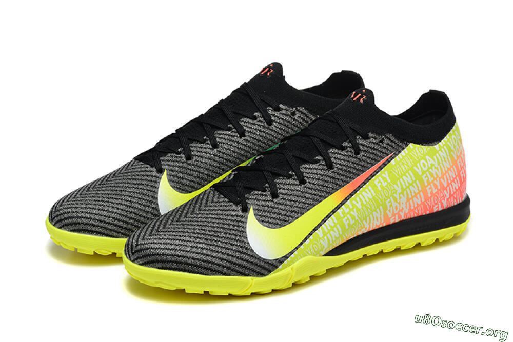 Nike Air Zoom Mercurial Vapor 16 Elite TF Football Shoes - Black/Yellow/Red 5