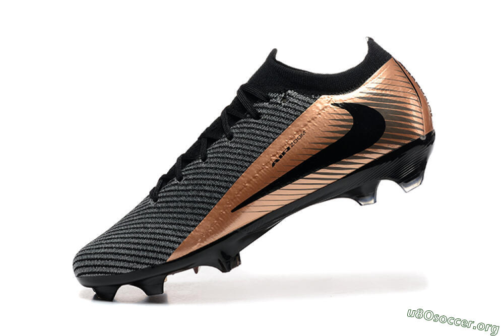 Nike Air Zoom Mercurial Vapor 16 Elite FG Football Boots - Grey/Black/Gold 8