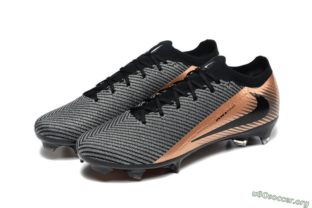 Nike Air Zoom Mercurial Vapor 16 Elite FG Football Boots - Grey/Black/Gold 5