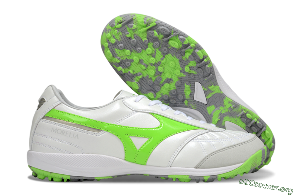 Mizuno Morelia Neo 4 TF Football Shoes - Beige/Grey/Yellow 2