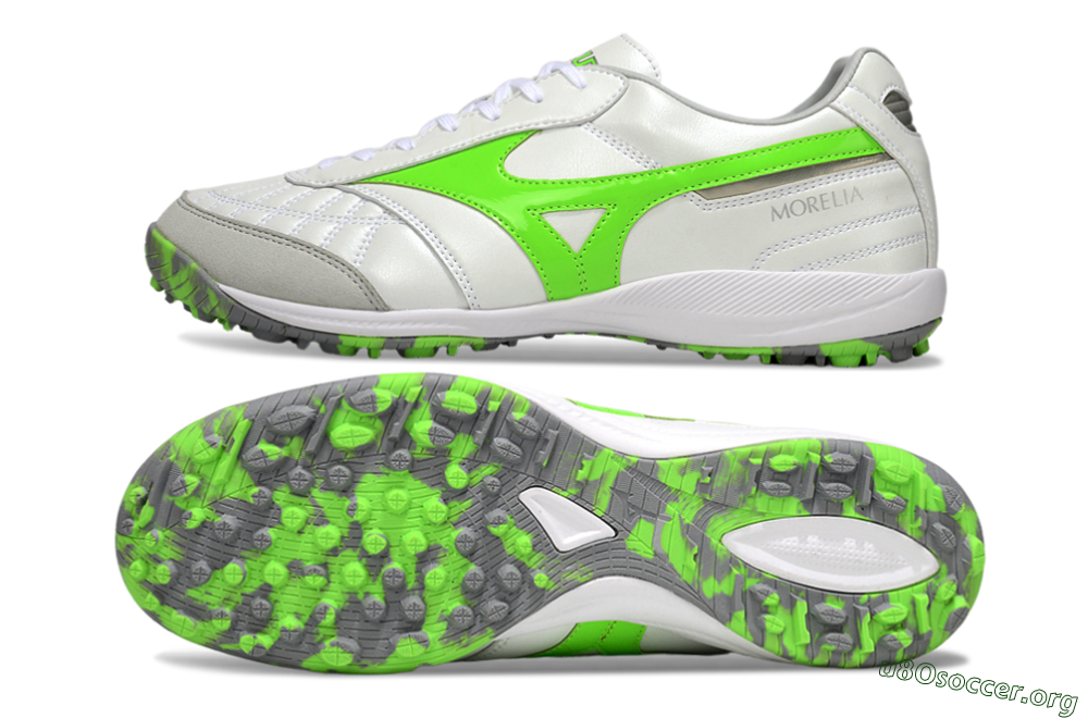 Mizuno Morelia Neo 4 TF Football Shoes - Beige/Grey/Yellow 1
