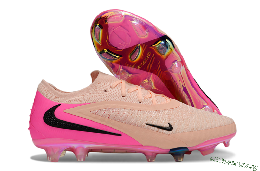 Nike Phantom 6 Low Elite FG Football Boots - Pink/Black/Gold 2