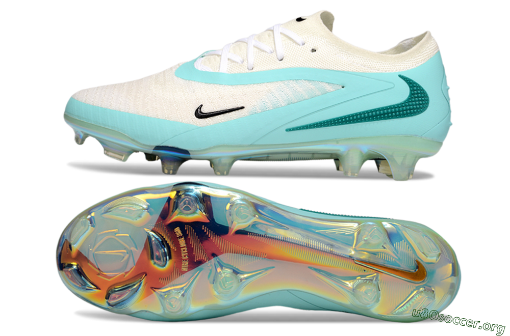 Nike Phantom 6 Low Elite FG Football Boots - Beige/Jade/Gold 1