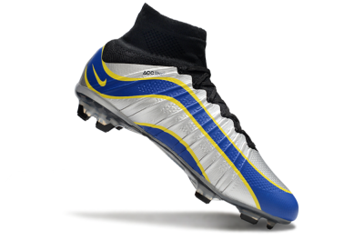 Nike Mercurial Superfly 4 Elite FG Football Boots - Silver/Yellow/Blue