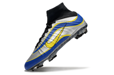 Nike Mercurial Superfly 4 Elite FG Football Boots - Silver/Yellow/Blue