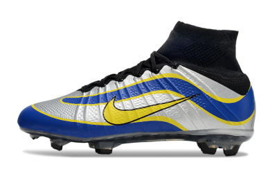 Nike Mercurial Superfly 4 Elite FG Football Boots - Silver/Yellow/Blue