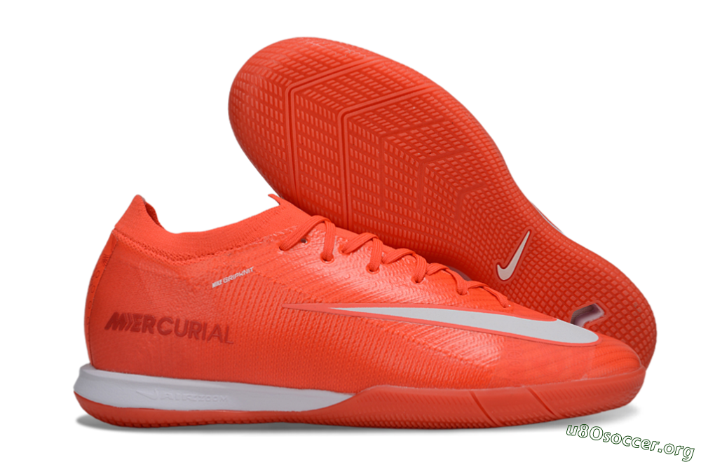 Nike Air Zoom Mercurial Vapor 16 Elite IC Football Shoes - Red/White 2
