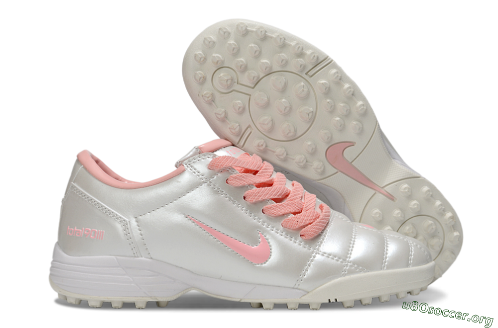 Nike Total 90 III TF Football Shoes - Beige/Pink/White 2