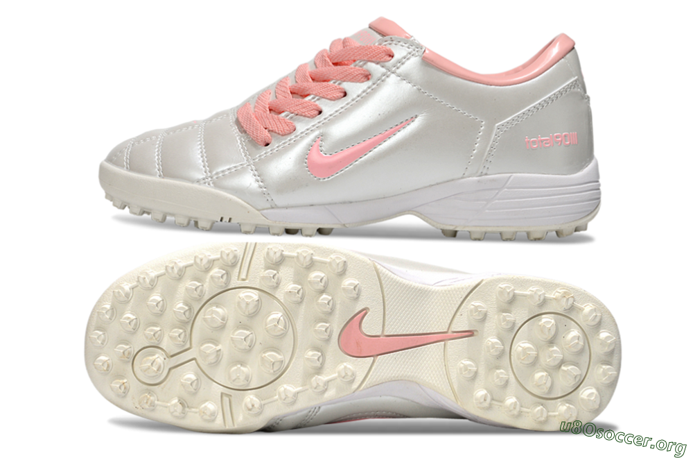 Nike Total 90 III TF Football Shoes - Beige/Pink/White 1