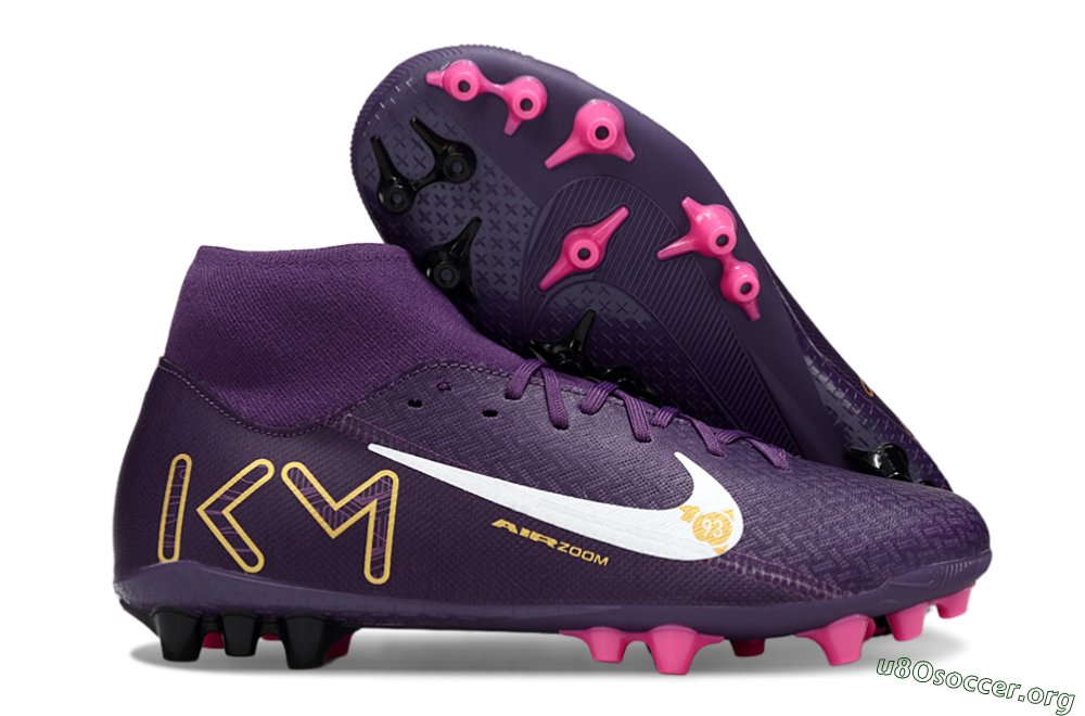 Nike Air Zoom Mercurial Superfly 10 Elite AG Football Boots - Purple/White/Gold 2