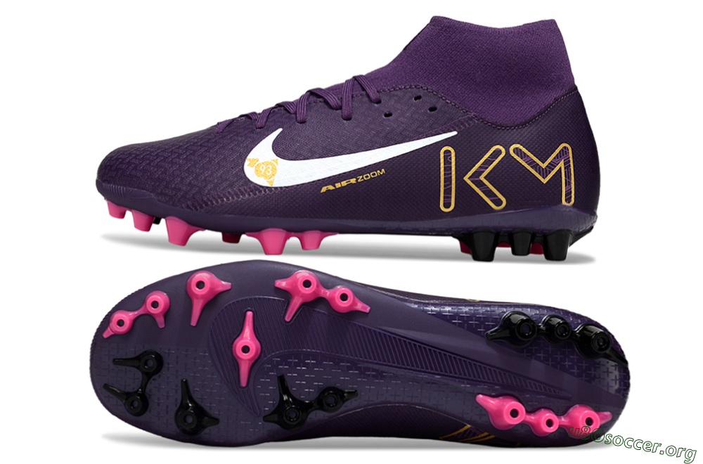 Nike Air Zoom Mercurial Superfly 10 Elite AG Football Boots - Purple/White/Gold 1