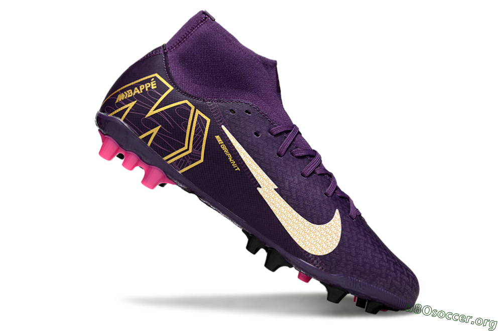 Nike Air Zoom Mercurial Superfly 10 Elite AG Football Boots - Purple/White/Gold 4