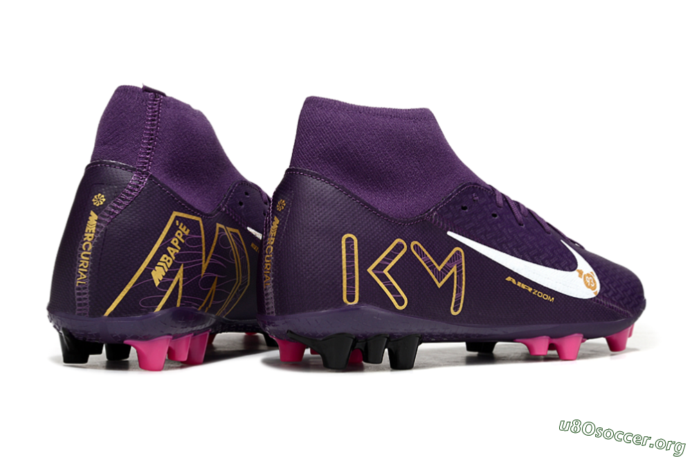 Nike Air Zoom Mercurial Superfly 10 Elite AG Football Boots - Purple/White/Gold 6