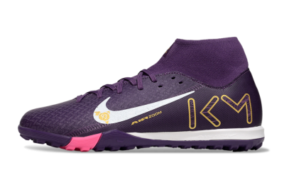 Nike Air Zoom Mercurial Superfly 10 Elite TF Football Shoes - Purple/White/Gold