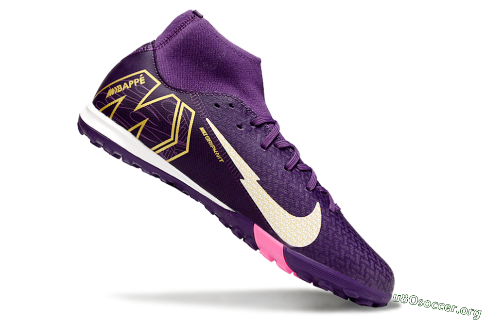 Nike Air Zoom Mercurial Superfly 10 Elite TF Football Shoes - Purple/White/Gold 4