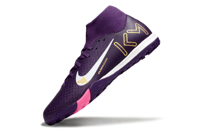 Nike Air Zoom Mercurial Superfly 10 Elite TF Football Shoes - Purple/White/Gold