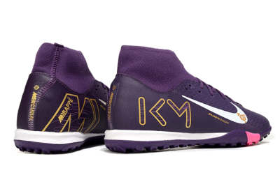 Nike Air Zoom Mercurial Superfly 10 Elite TF Football Shoes - Purple/White/Gold