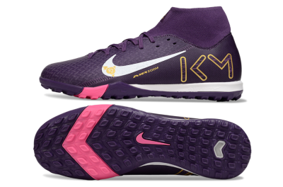 Nike Air Zoom Mercurial Superfly 10 Elite TF Football Shoes - Purple/White/Gold