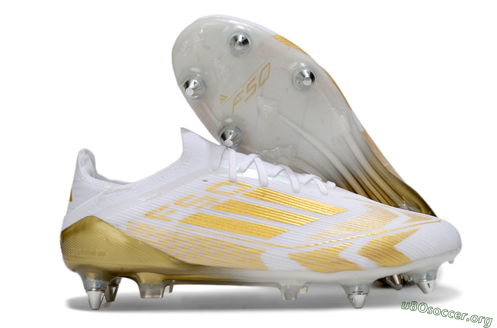 Adidas F50 Elite SG Football Boots - White/Gold 2