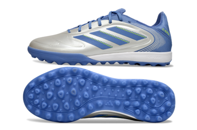 Adidas Copa Pure 3 TF Football Shoes - Silver/Blue/Yellow