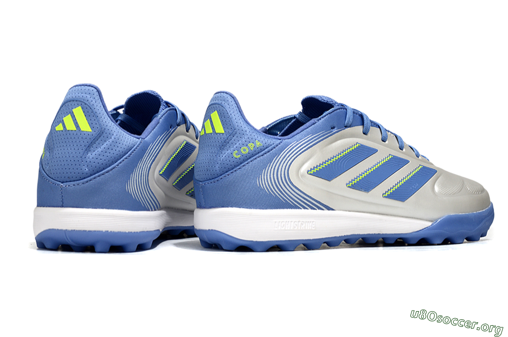 Adidas Copa Pure 3 TF Football Shoes - Silver/Blue/Yellow 6