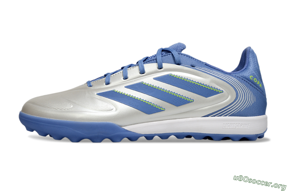 Adidas Copa Pure 3 TF Football Shoes - Silver/Blue/Yellow 3