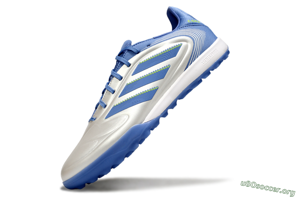 Adidas Copa Pure 3 TF Football Shoes - Silver/Blue/Yellow 5