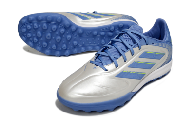 Adidas Copa Pure 3 TF Football Shoes - Silver/Blue/Yellow